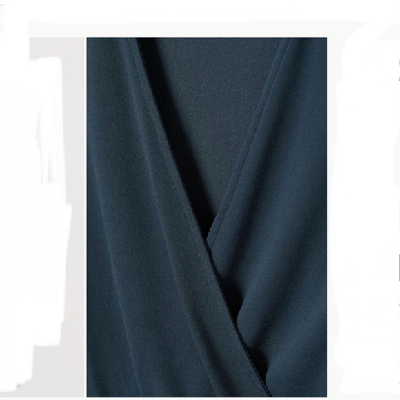 H&M Dark Teal Wrap Top - Picture 4 of 6
